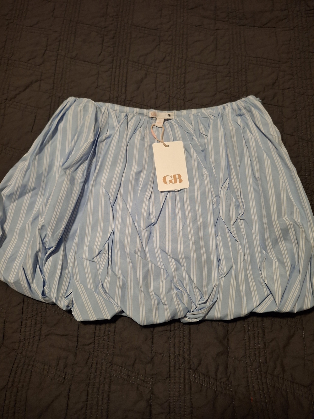 Gianni Bini Light Blue Striped Bubble Skirt - Women
